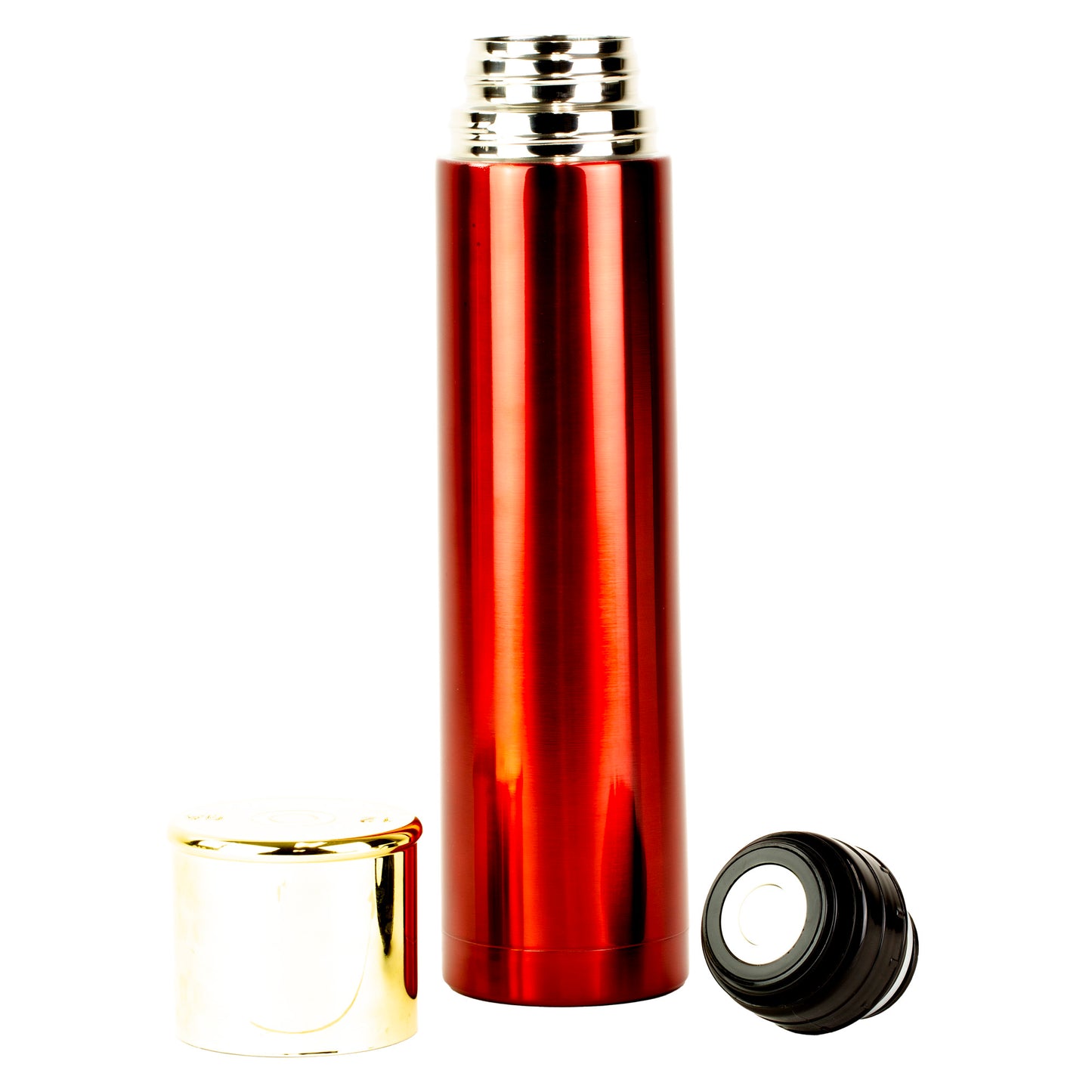 12 Gauge Shotgun Shell Thermos Bottle – 1 Liter Red Insulated Stainless Steel Travel Flask