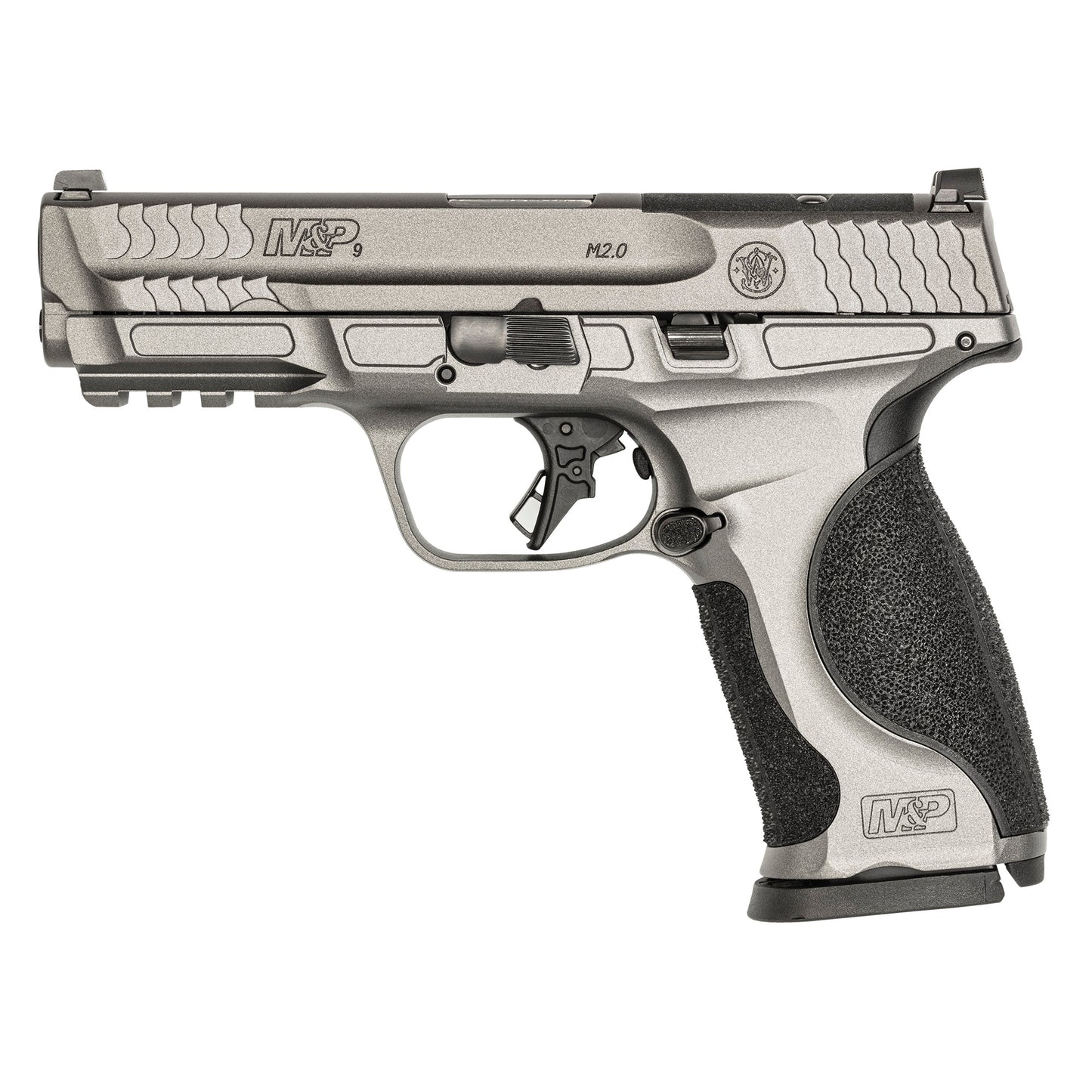 M&P 2.0 METAL FIREARM ON WHITE BACKGROUND.
