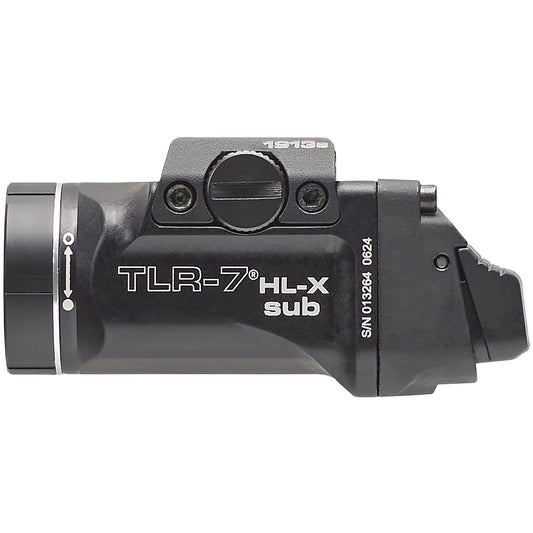 Black tactical light with 'TLR-7 HL-X sub' branding on a white background
