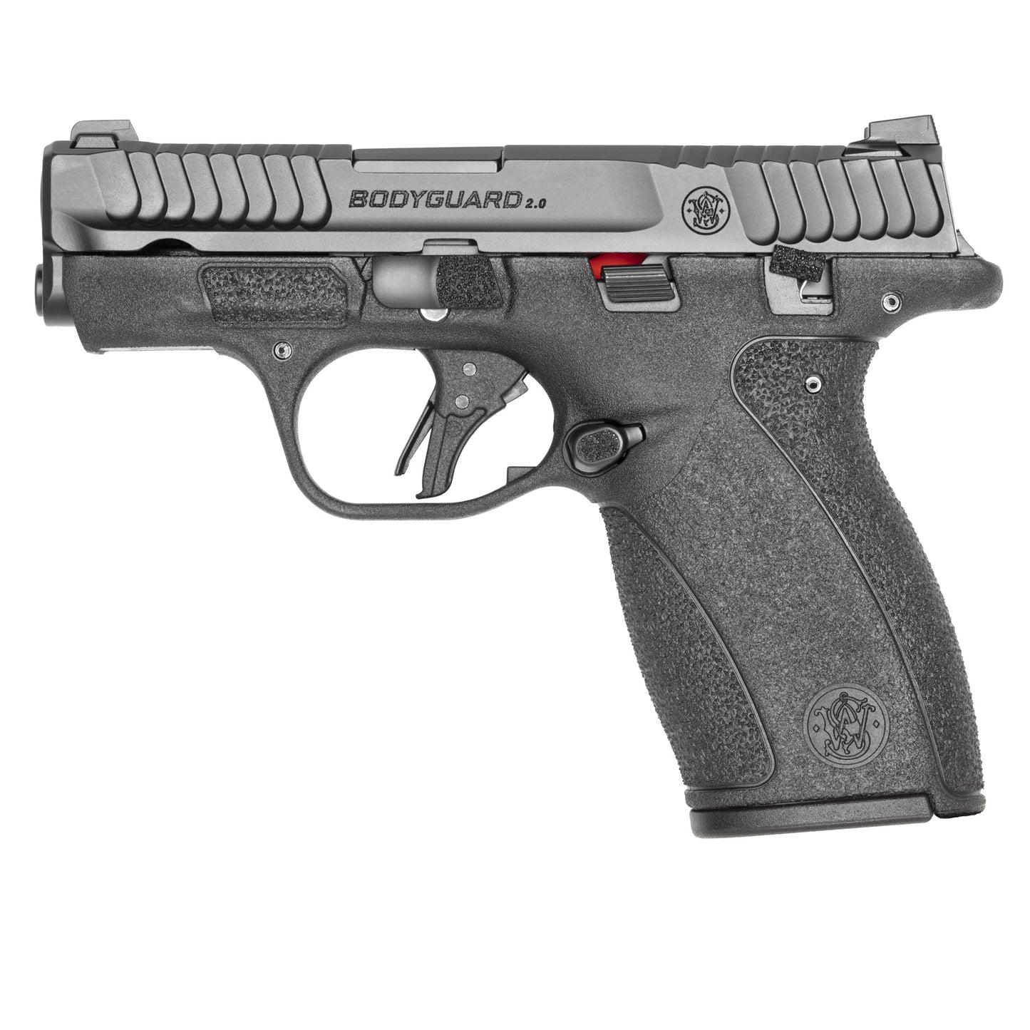 Smith & Wesson Bodyguard 2.0 handgun on a white background