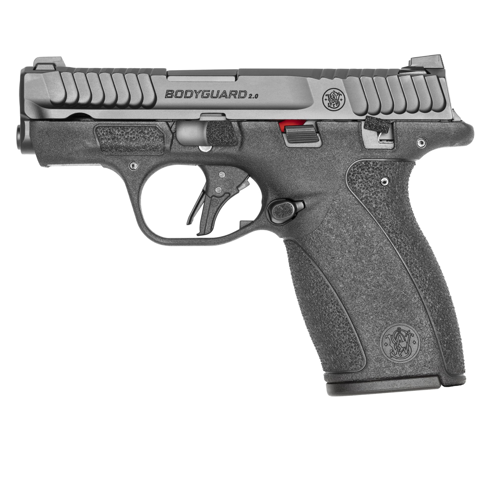 Smith & Wesson Bodyguard 2.0 handgun on a white background