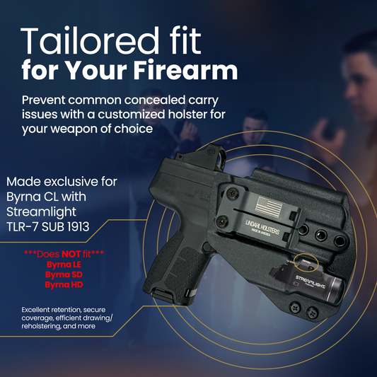 IWB Kydex Holster for Byrna CL + Streamlight TLR-7 Sub | Lindahl Holsters