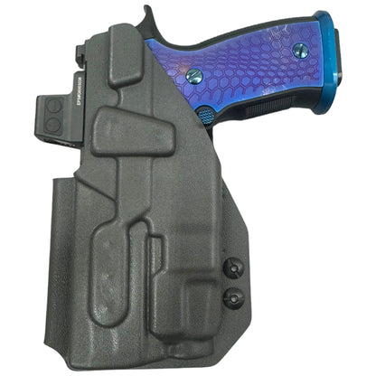 BACK OF HOLSTER IN DARK GREY KYDEX