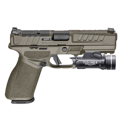 SPRINGFIELD ECHELON WITH TLR-1 HLX MOUNTED TO OD GREEN FIREARM.