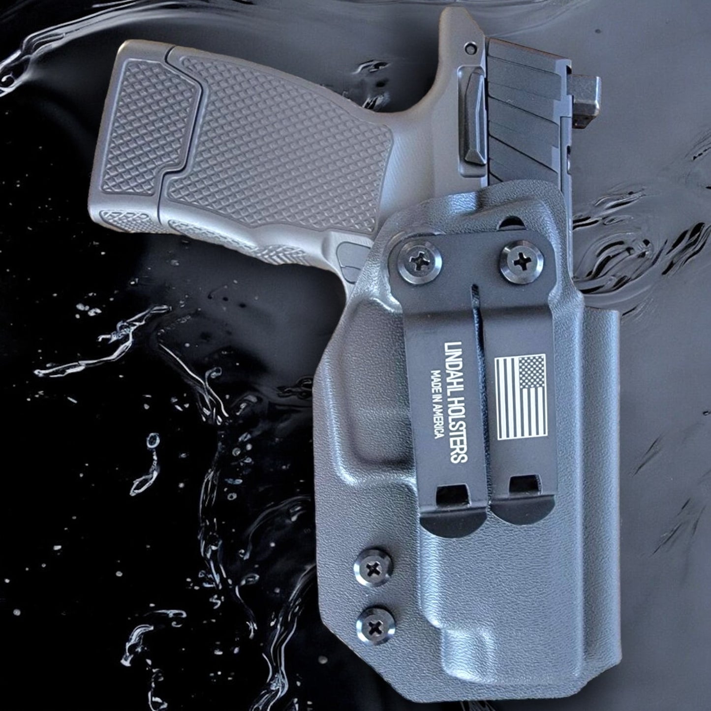 DARK GREY JUGGERNAUT TACTICAL HOLSTER WITH RADIAN RAMJET.