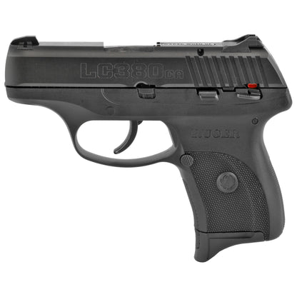 Black handgun with 'LC380' branding on a white background