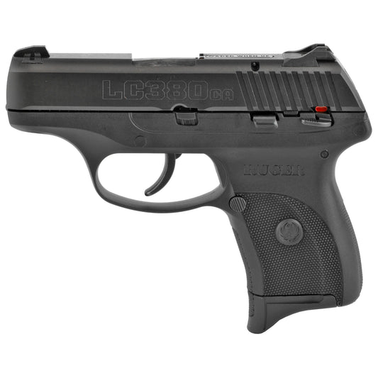Black handgun with 'LC380' branding on a white background