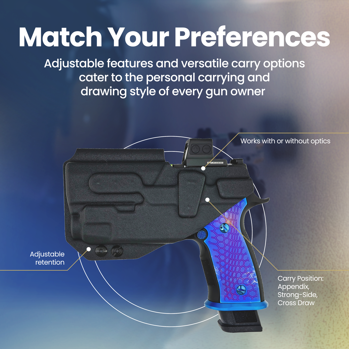 SIG SAUER P320 M18 WITH TLR-7 BLACK HOLSTER DETAILS 