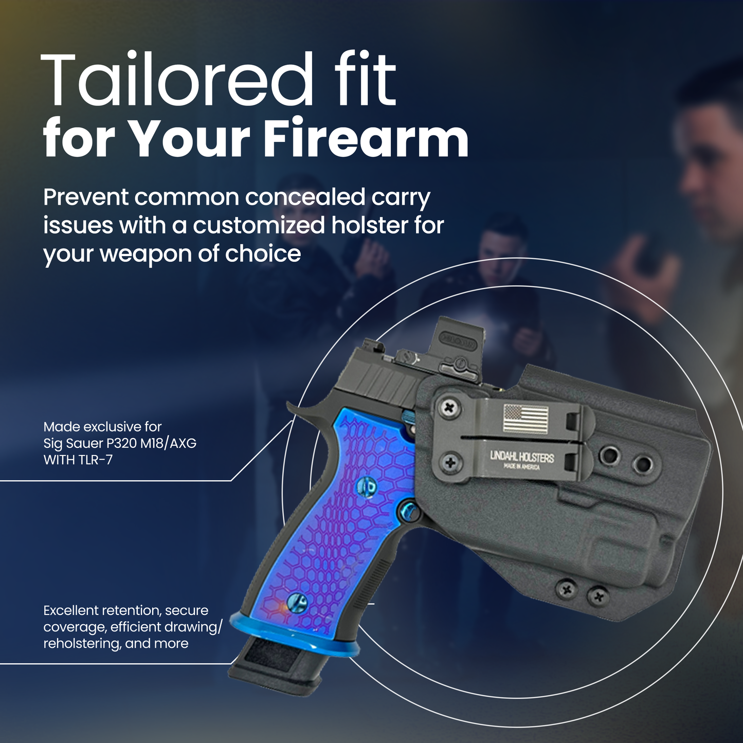 SIG SAUER P320 M18 WITH TLR-7 BLACK HOLSTER