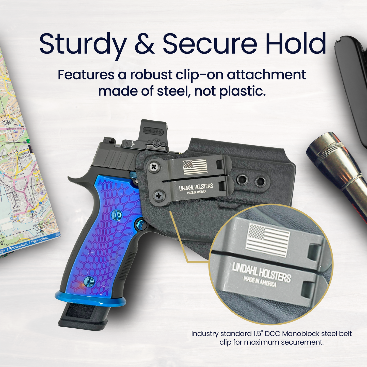 SIG SAUER P320 M18 WITH TLR-7 BLACK HOLSTER WITH DCC MONOBLOCK