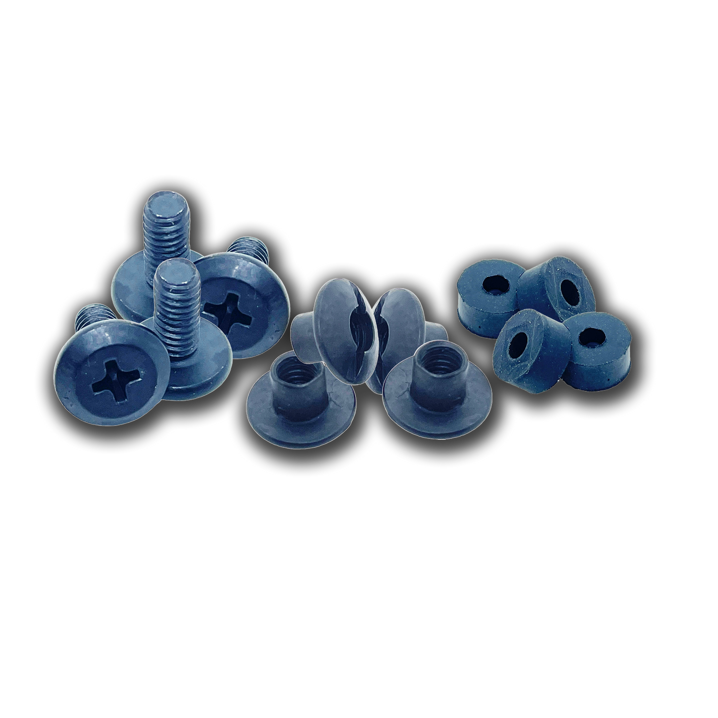 BLACK SCREWS AND HARDWARE.