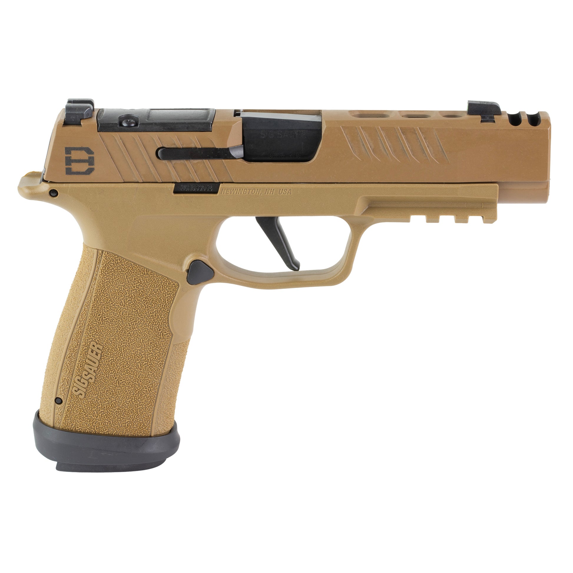 SIG SAUER P365 FUSE DH3 FIREARM ON A WHITE BACKGROUND.