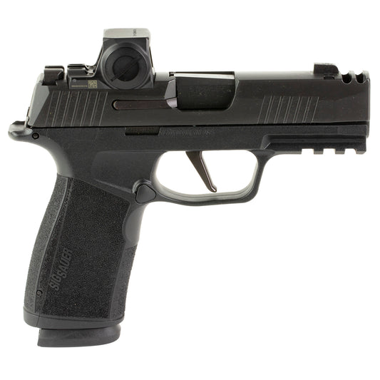 Black handgun with a visible brand logo on a white background