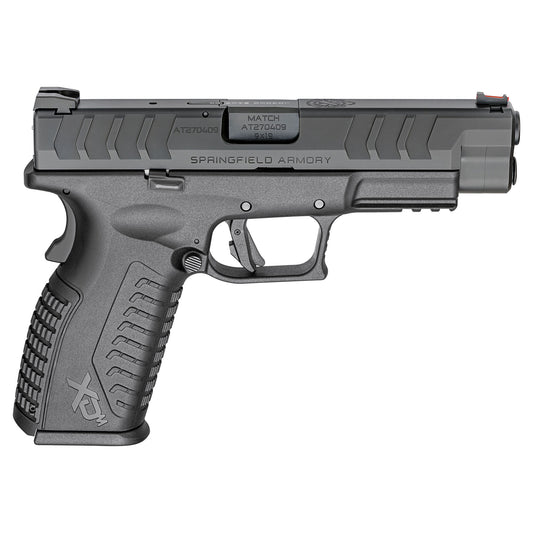 Black handgun with 'Springfield Armory' branding on a white background